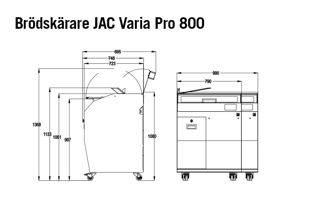Brödskärare automatisk varierbar skivtjocklek Varia Pro 800 JAC Sveba Dahlen