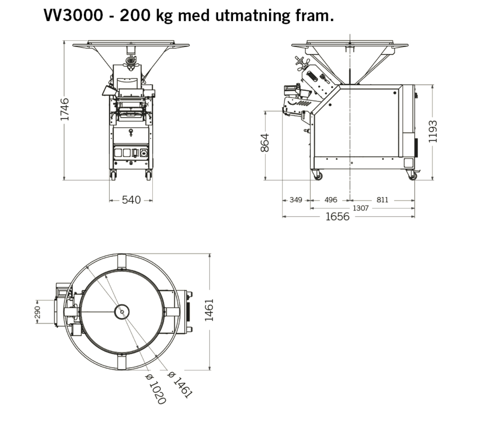 Oljefri degavvägare VV3000 Glimek