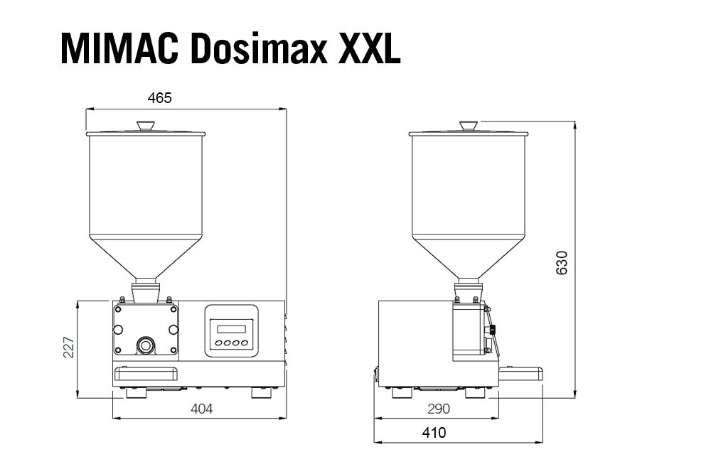 Mimac Dosimax XXL injektor doseringsmaskin fyllningsapparat konditori sveba dahlen