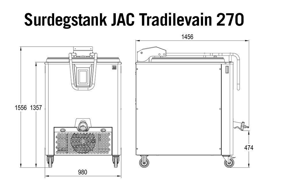 Surdegstank upp till 270 liter rinnande surdeg tradilevain JAC Sveba Dahlen 