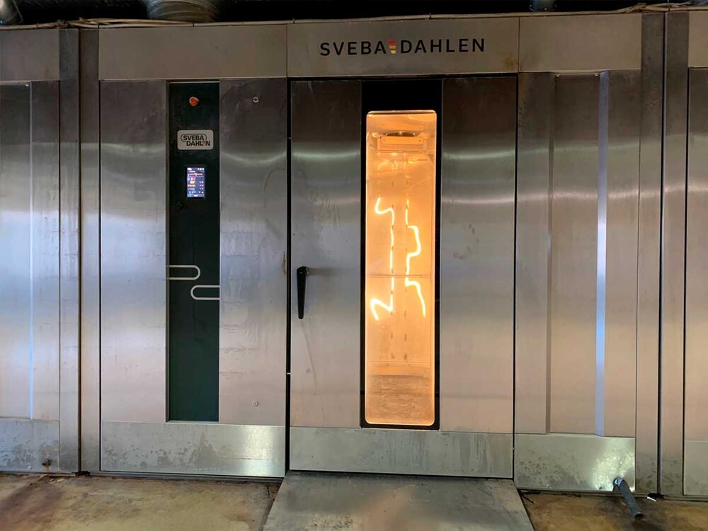 I-serien industriell stickugn med hög kapacitet hos tjörnbagaren bageri Sveba Dahlen