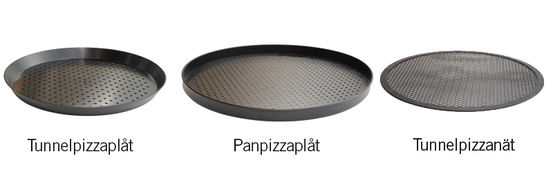 Pizzaplåtar svarteloxerad aluminium tp tunnelpizzaugn sveba dahlen