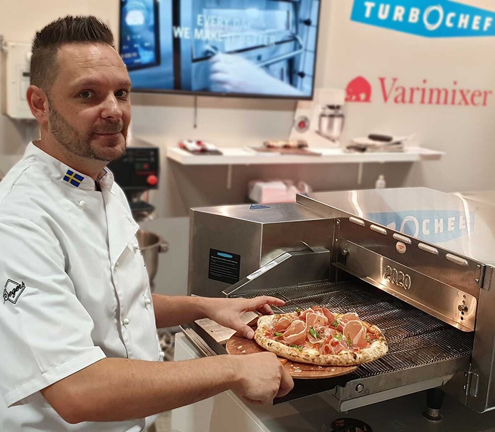 Mike Arvblom världsmästare pizza Turbochef Tunnelpizzaugn HhC2620 Sveba Dahlen