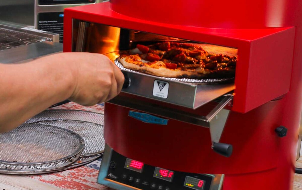 Högtemperatursugn ventilationsfri kompakt för pizza snabbmat i barer pubbar fastfoodrestauranger showrooms sveba dahlen turbochef