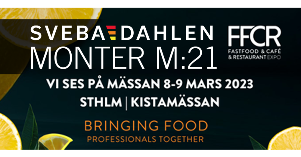 Fastfood och Cafe och Restaurant Expo Stockholm 2023 bageri cafe restaurant pizza snabbmat Sveba Dahlen