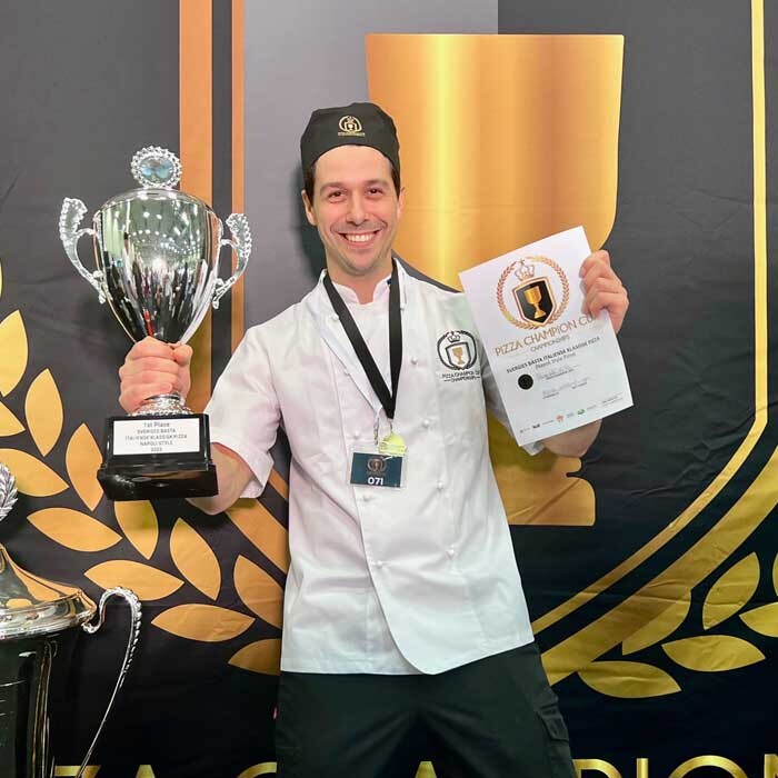 Pasquale Zito Vinnare Sveriges Bästa Italienska Klassisk Napoli Style Pizza Pizza Champion Cup 2023 Sveba Dahlen
