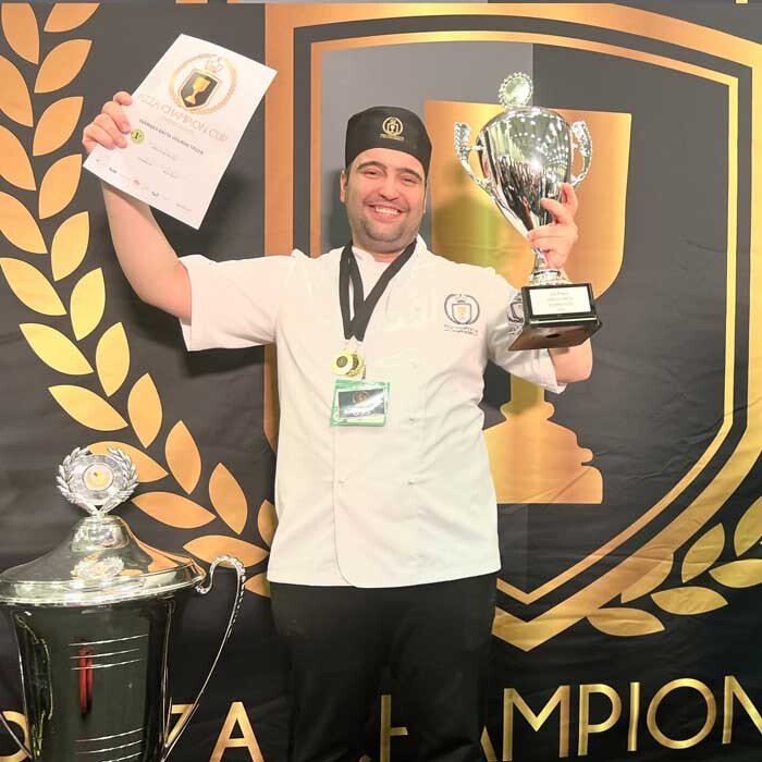 Serhat Karakas Vinnare Sveriges Bästa Gourmetpizza Pizza Champion Cup 2023 Sveba Dahlen