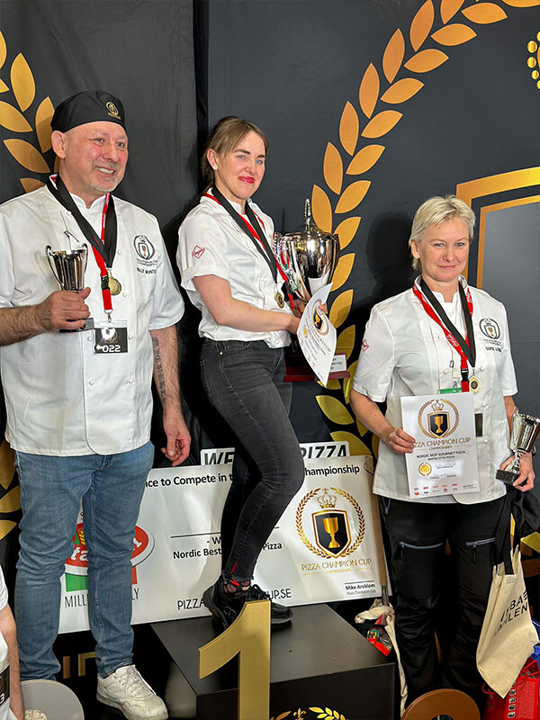 Nadia Marjan Winner NORDIC BEST GOURMET PIZZA pizza champion cup 2024 sveba dahlen