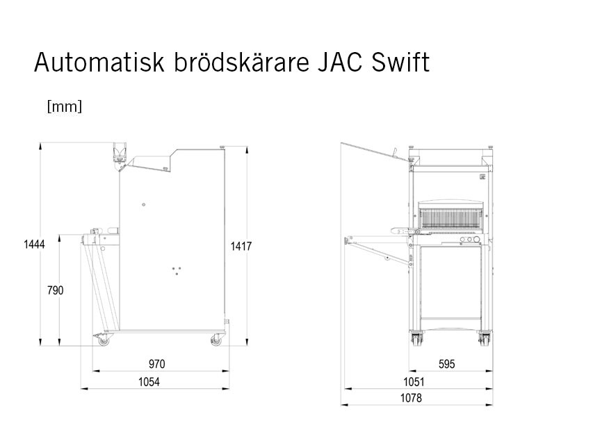 JAC Swift Automatisk brödskärare hög kapacitet för bageri butiksbageri professionellt bruk Sveba Dahlen