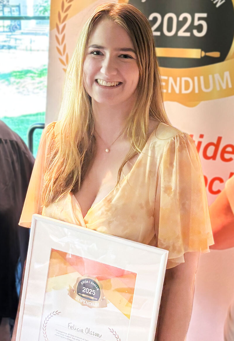 Felicia Olsson Sveba Dahlen Stipendium Stipendiat 2025 Yrgo YH Göteborg