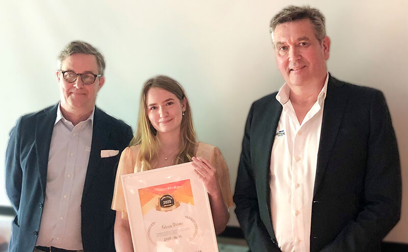 Sveba Dahlen Stipendium 2025 Utdelning Yrgo YH Göteborg Felicia Olsson, Richard Thomson, Jan Zimmermann